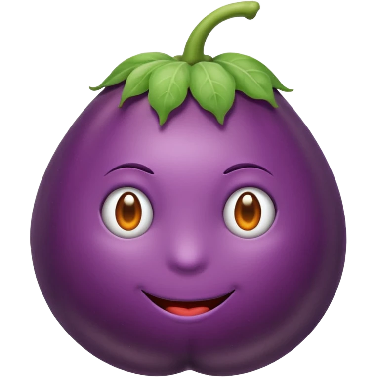 Eggplant in a peach emoji
