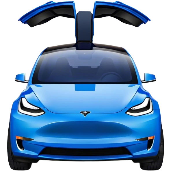 Tesla Model Y - Tesla (Model Year: 2022) (Iconic colour: Blue) emoji