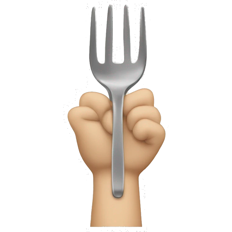 rock hand fork holder emoji