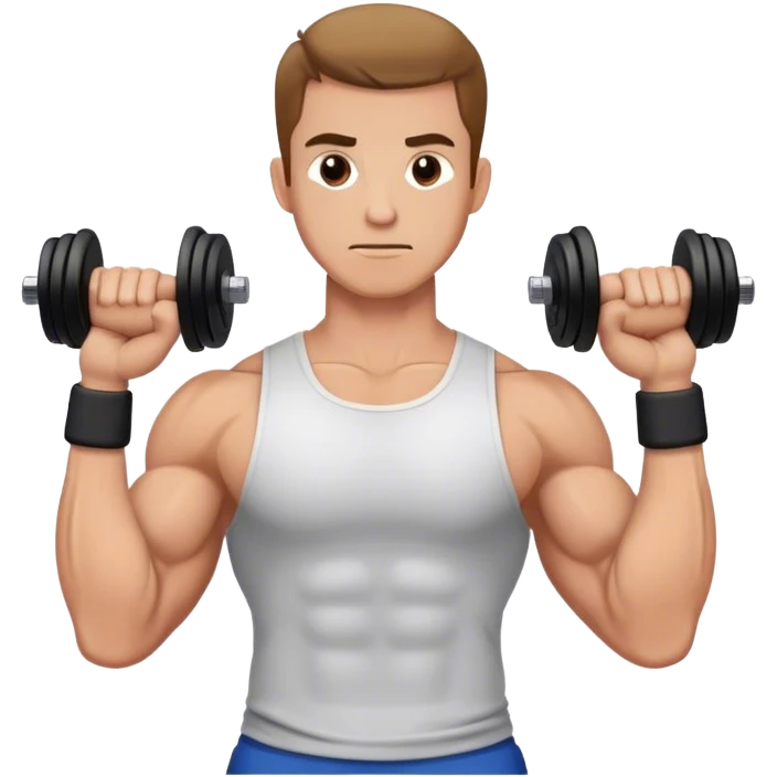 man weighted wrist curl emoji