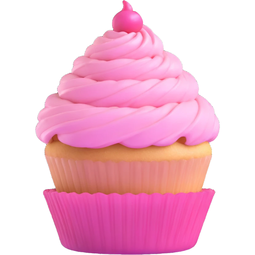 cupcake with pink icing emoji