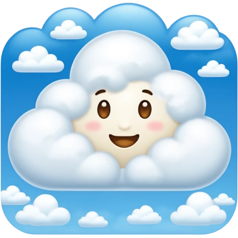 clouds in a blue sky emoji