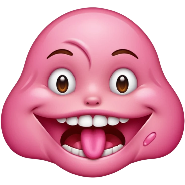 emoji biting its lip and drooling drooling saliva  emoji