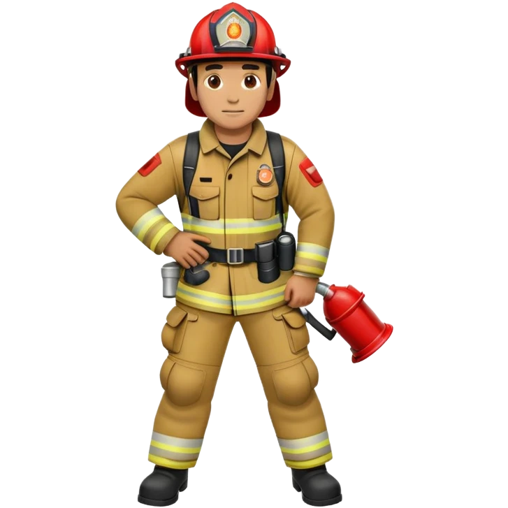 Firefighter bending his knee emoji
