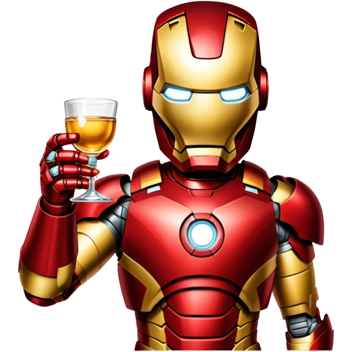 Iron man with vodka emoji