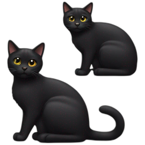 two black cats emoji