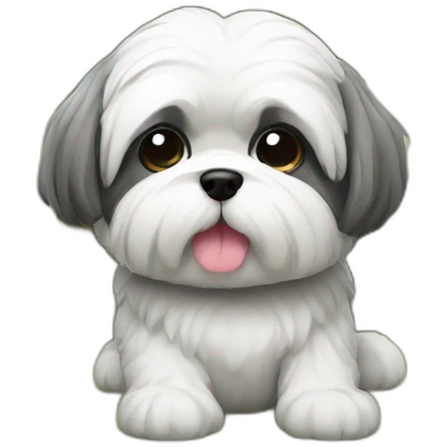 Camping con shi tzu emoji
