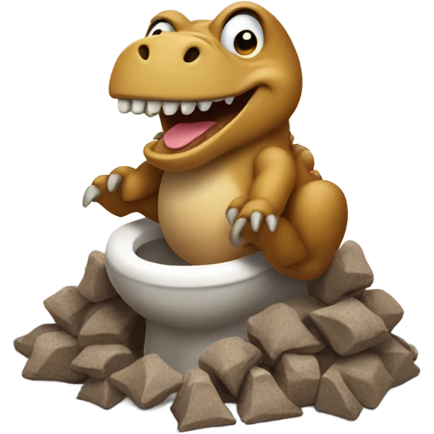 Pooping dinosaur  emoji