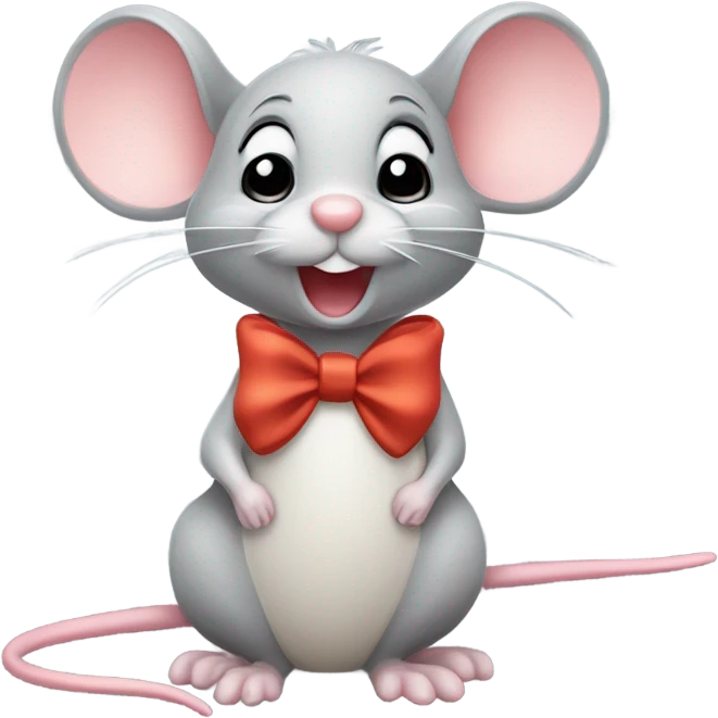 mouse with bow emoji