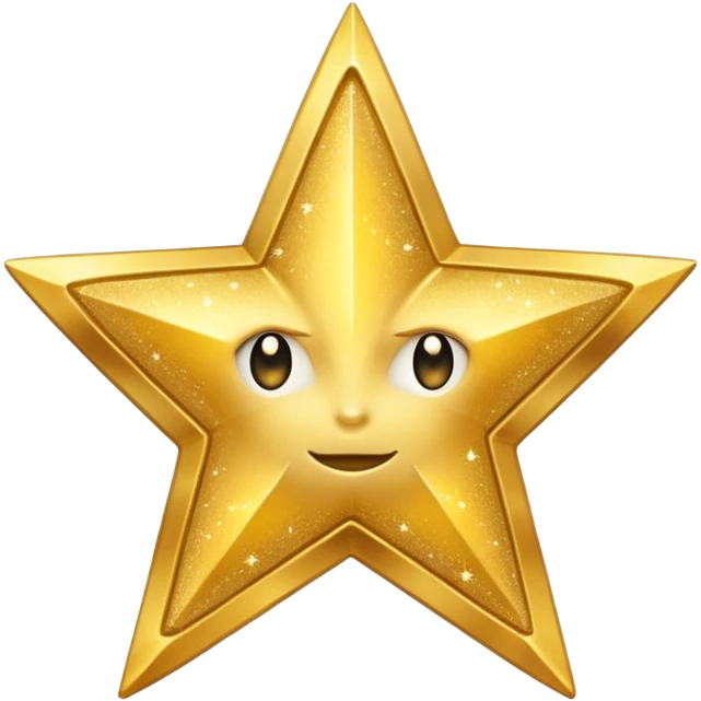 Glitter gold star  emoji