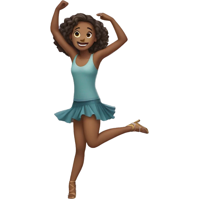 Girl dancing and blushing emoji