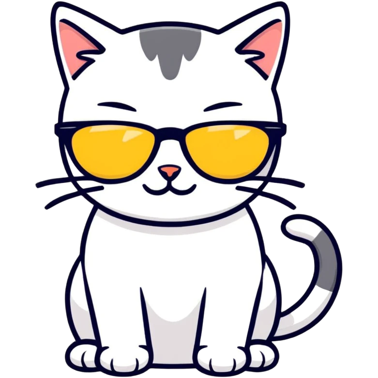 Cat with sunglasses emoji