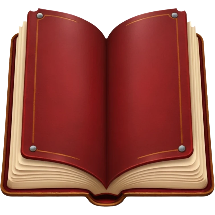 dark red book open emoji