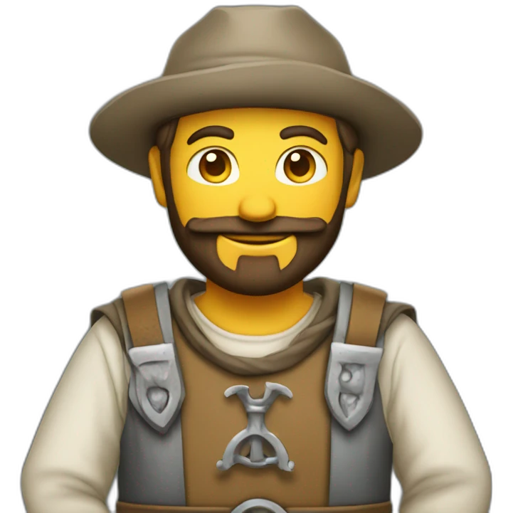 medieval mason with working gear emoji