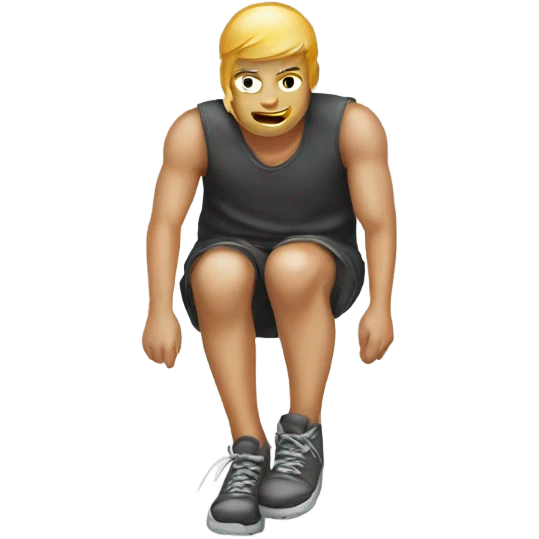 A dirty knee emoji
