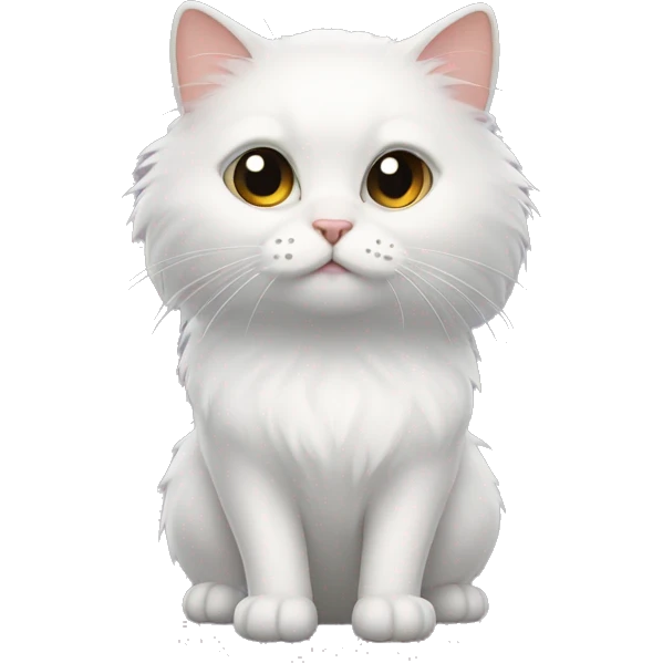 Little cat with a big fluffy round head  emoji