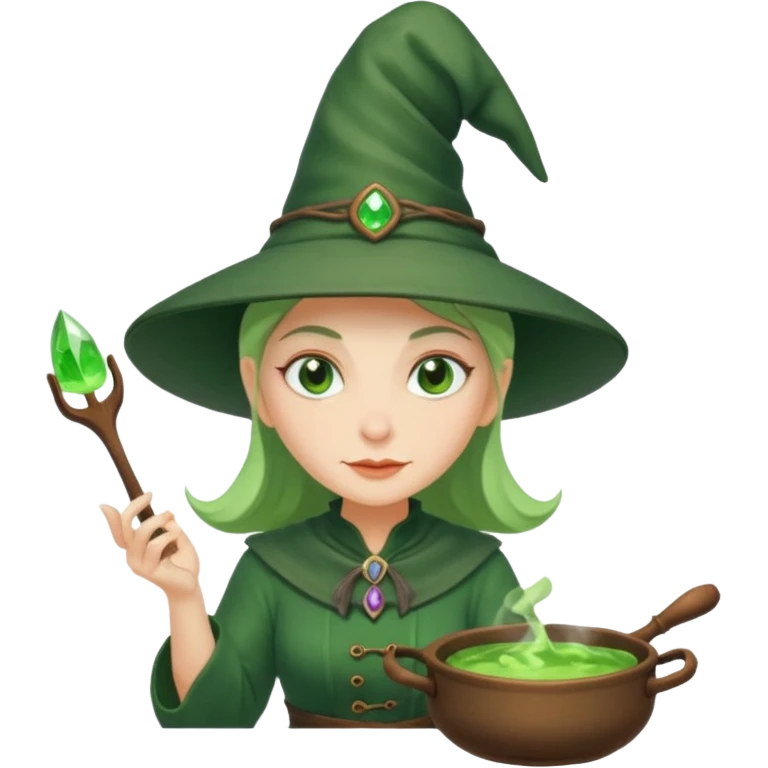 green witch cooking potion emoji