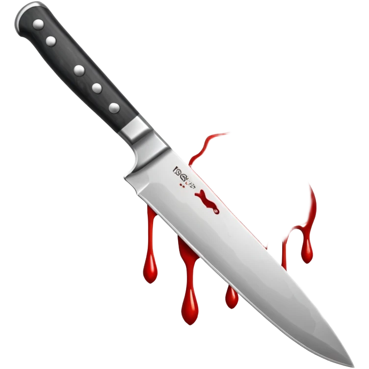 kitchen knide with blood drops in it  emoji