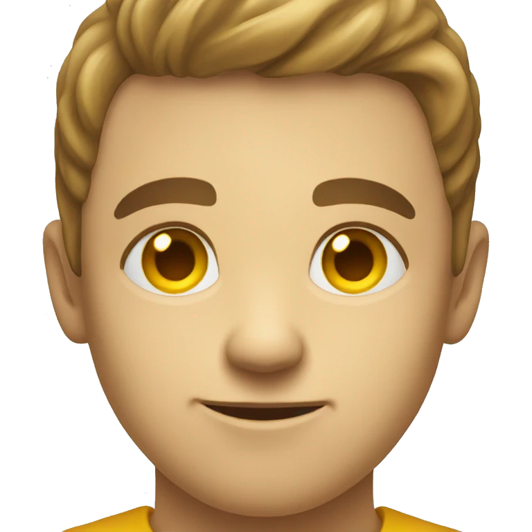 Yellow circle emoji looking close to screen emoji