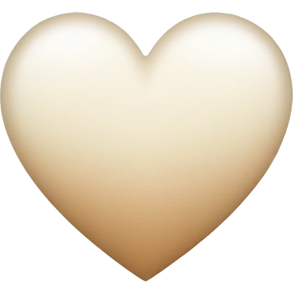beige and white gradient heart emoji