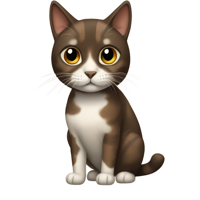 Brown, beige and black cat  emoji