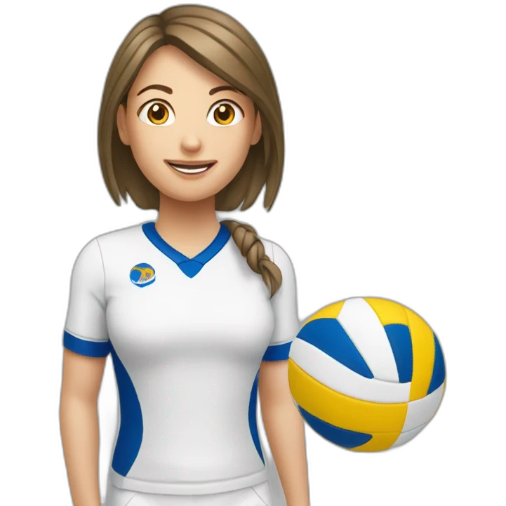 een meisje dat volleybald emoji