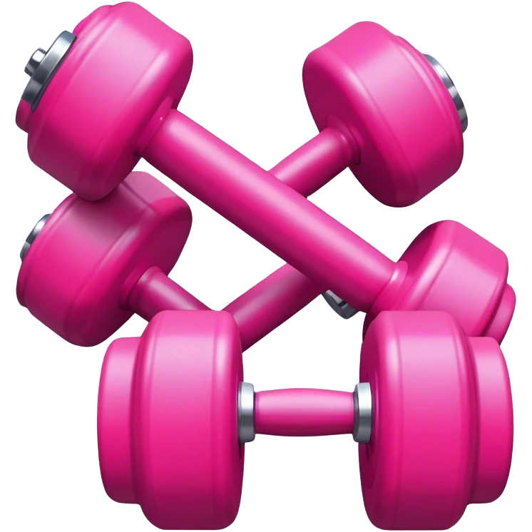 Pink dumbbells emoji