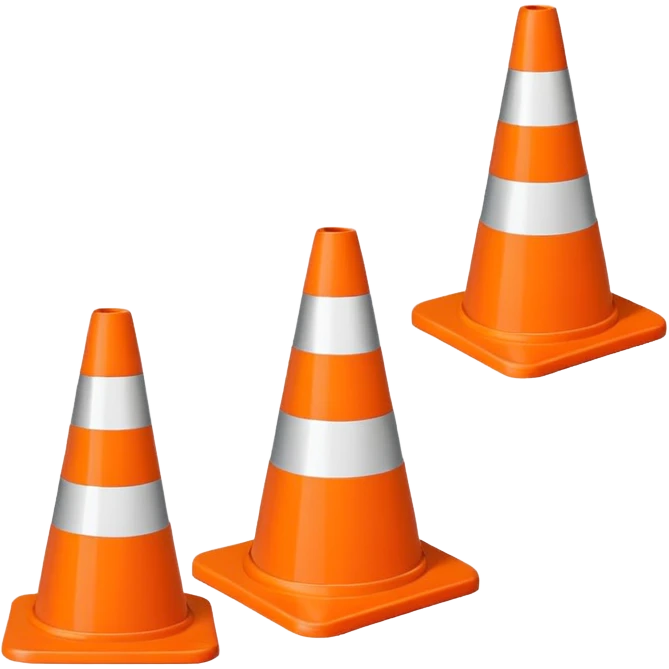 Generate an orange traffic cone emoji