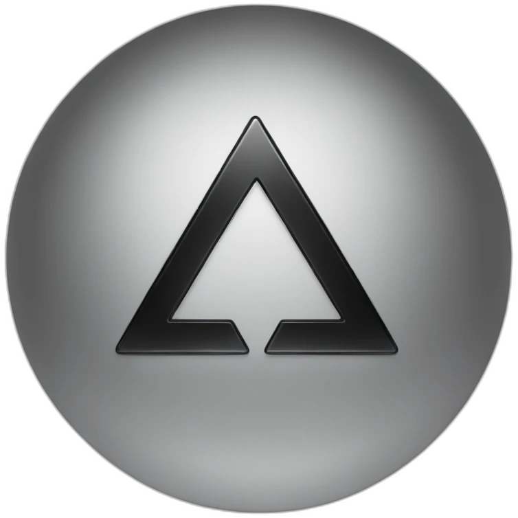 a black shiny traingle emoji