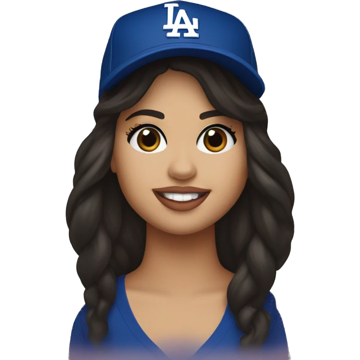 selena gomez with dodgers cap emoji