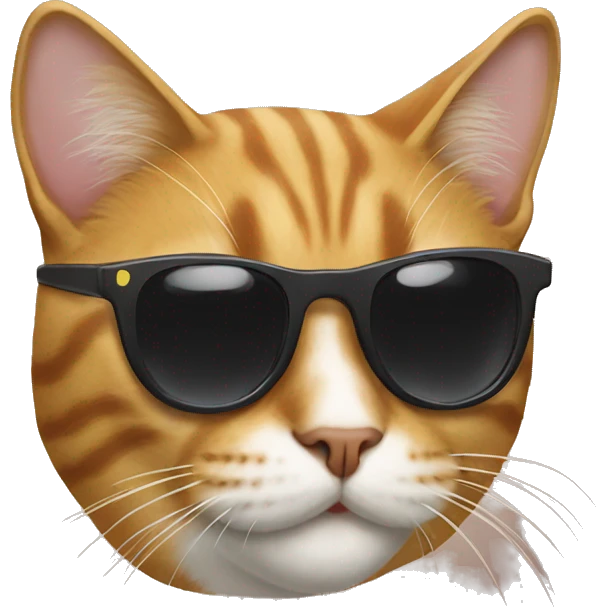 Cat with sunglasses emoji
