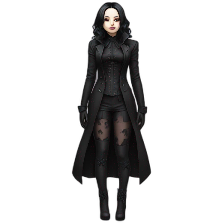Goth in full body pawg suit emoji