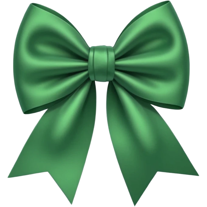 Green bow emoji emoji