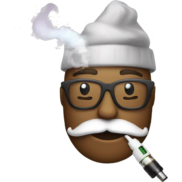 A vape with a face emoji