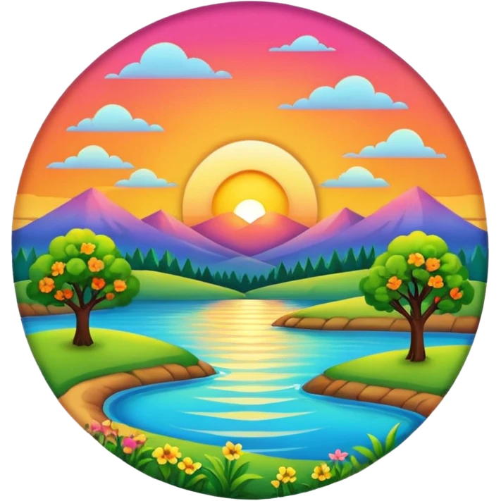 Pôr do sol com Naturezw emoji