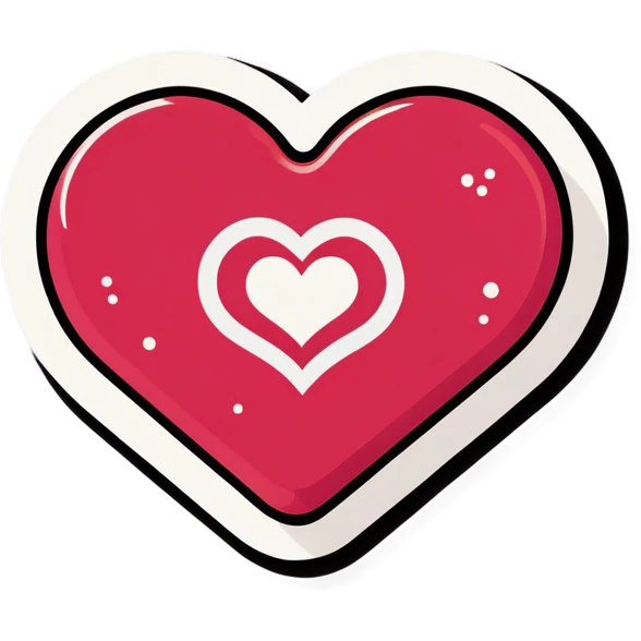 Heart-shaped dount emoji