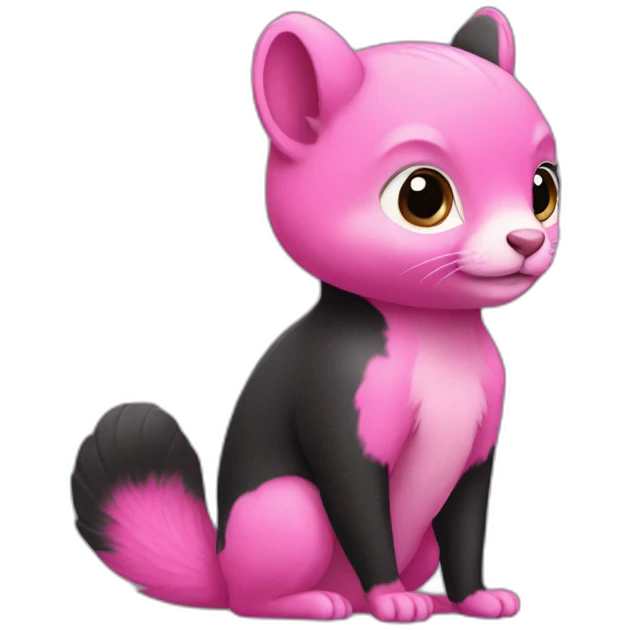 black-pink-squirell emoji