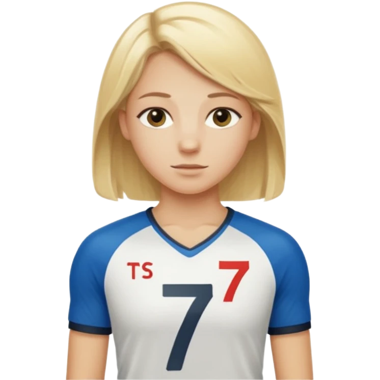 blonde Number 7 Printed Athlete emoji