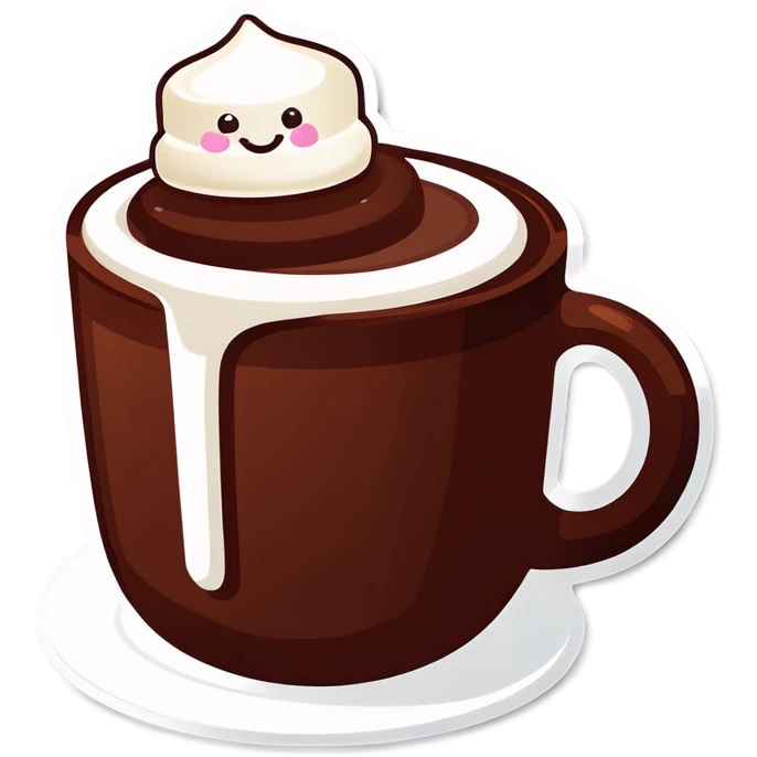 Hot chocolate with marshmallows emoji