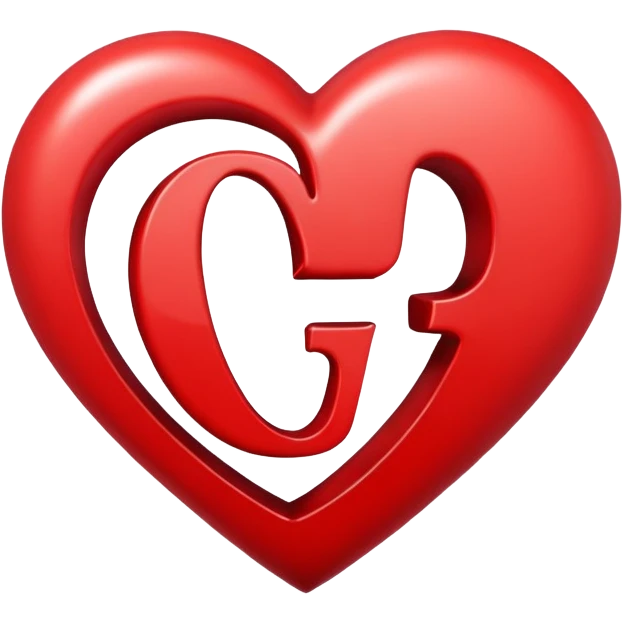 heart with the letter B inside emoji