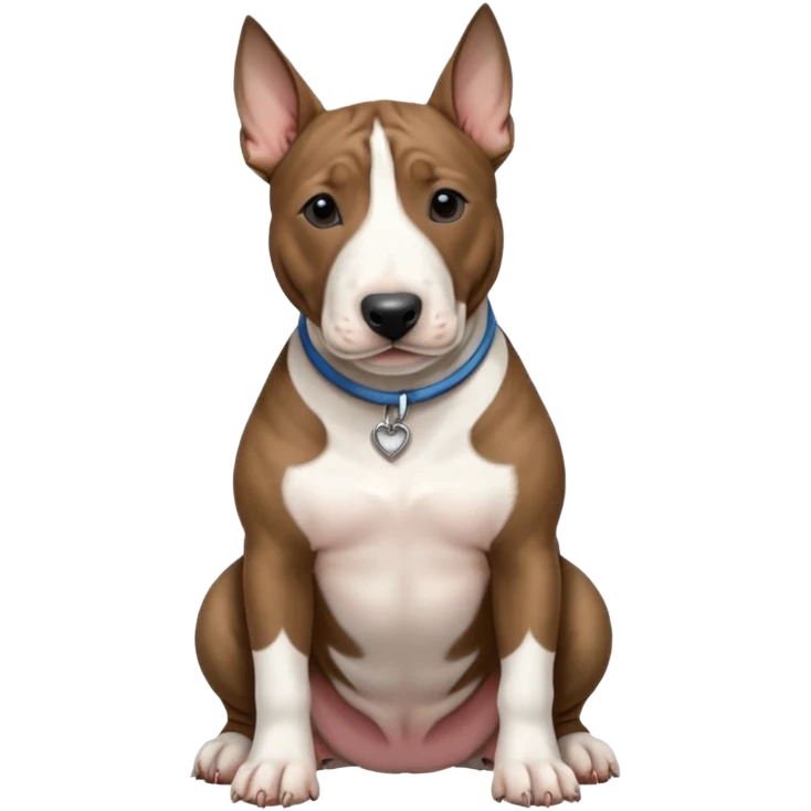 brindle english bull terrier sitting down emoji