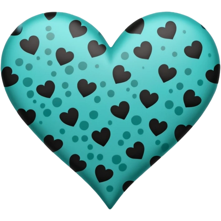 Teal cow print heart emoji