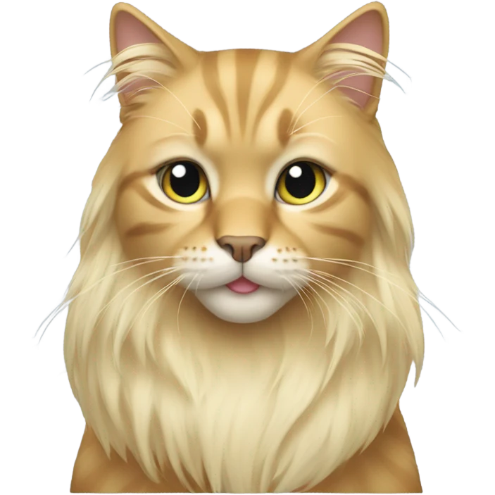 Cat with long blonde hair emoji