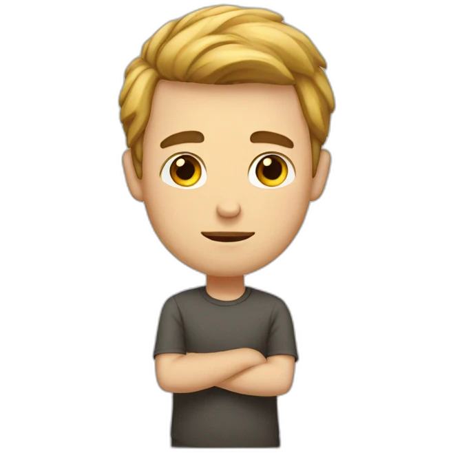 White guy saying sorry to a white girl emoji