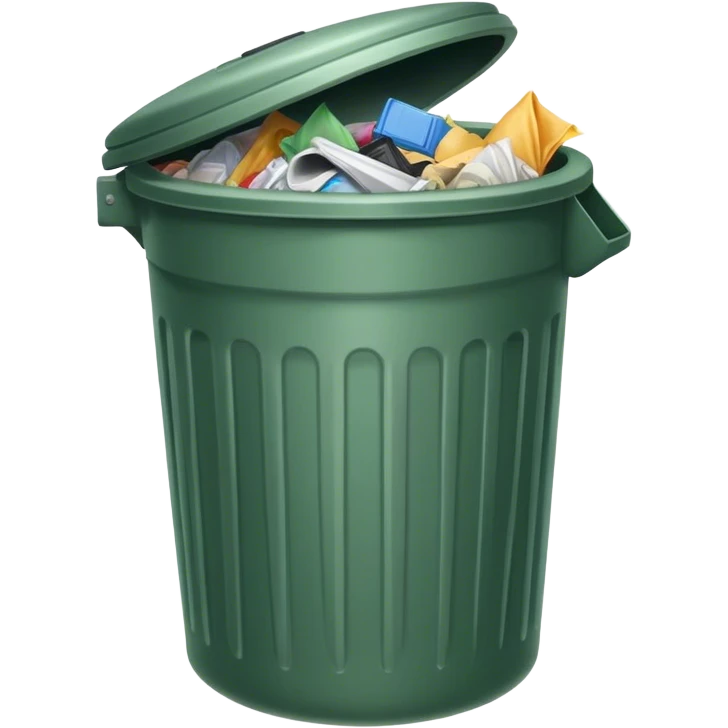 Trash can full of trash emoji