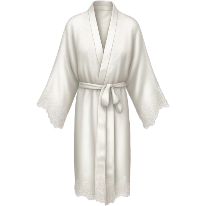 white silk lace robe
 emoji