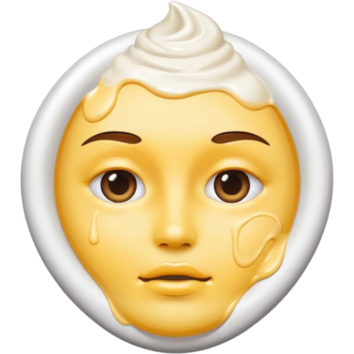 smeared face cream emoji