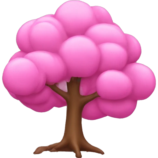 Pink tree emoji