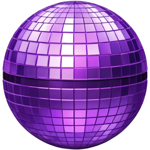 Purple disco ball emoji