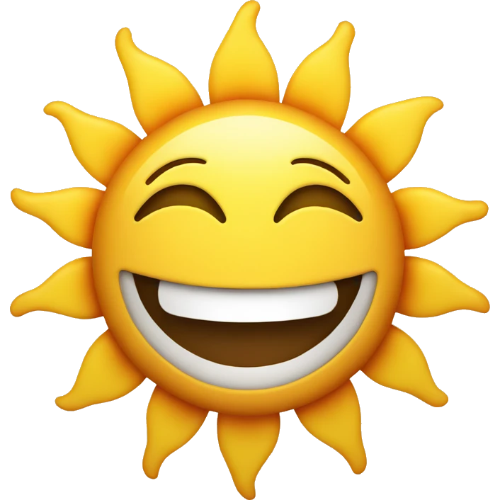 A sun smiling  emoji